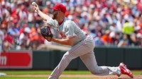 Philadelphia Phillies pitcher Zach Wheeler (45) delivers a pitch against the Baltimore Orioles during the fourth inning at Oriole Park at Camden Yards.
