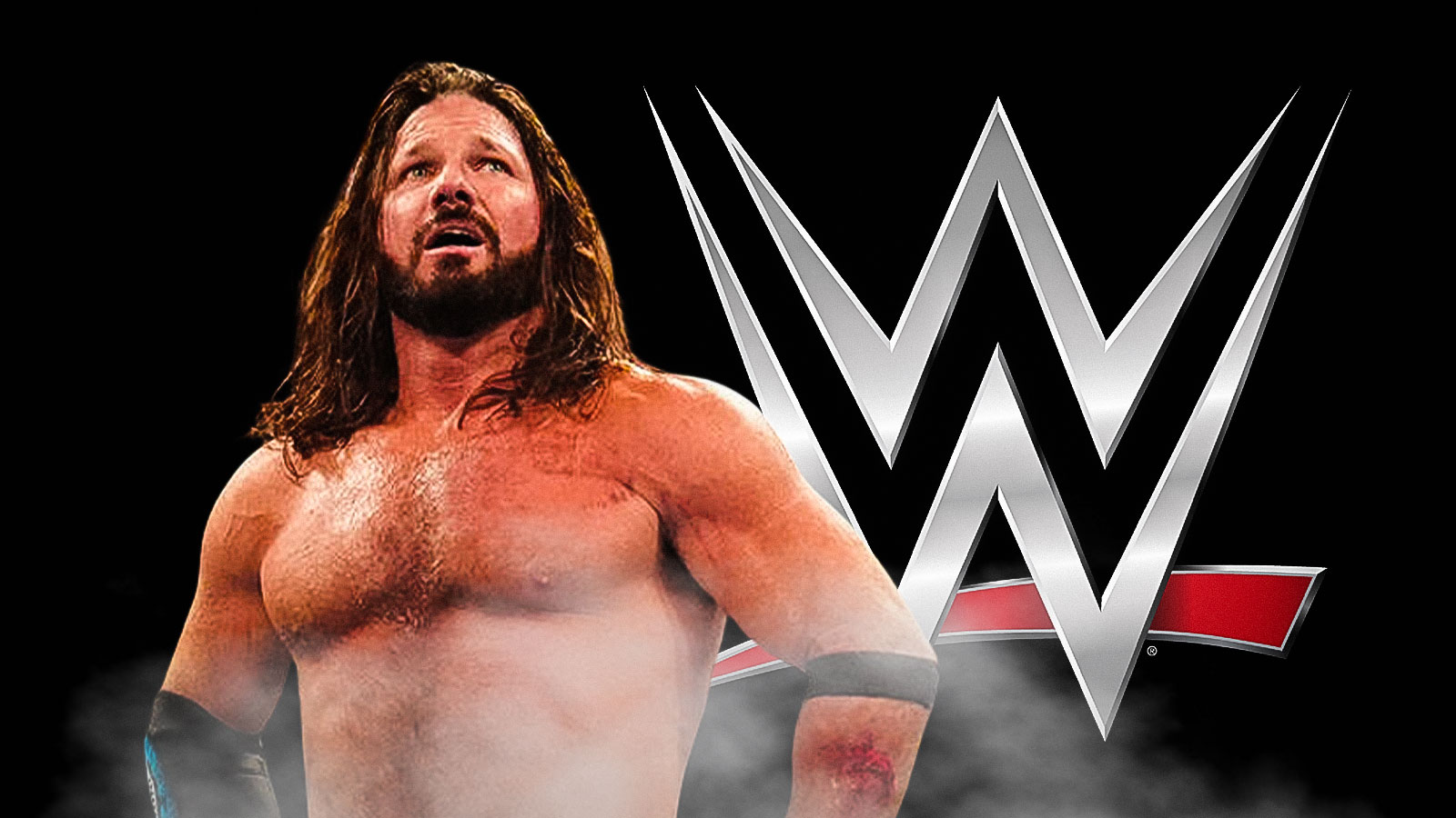 AJ Styles and WWE logo