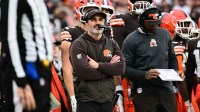 Cleveland Browns head coach Kevin Stefanski looks on in the fourth quarter against the Pittsburgh Steelers at Huntington Bank Field.