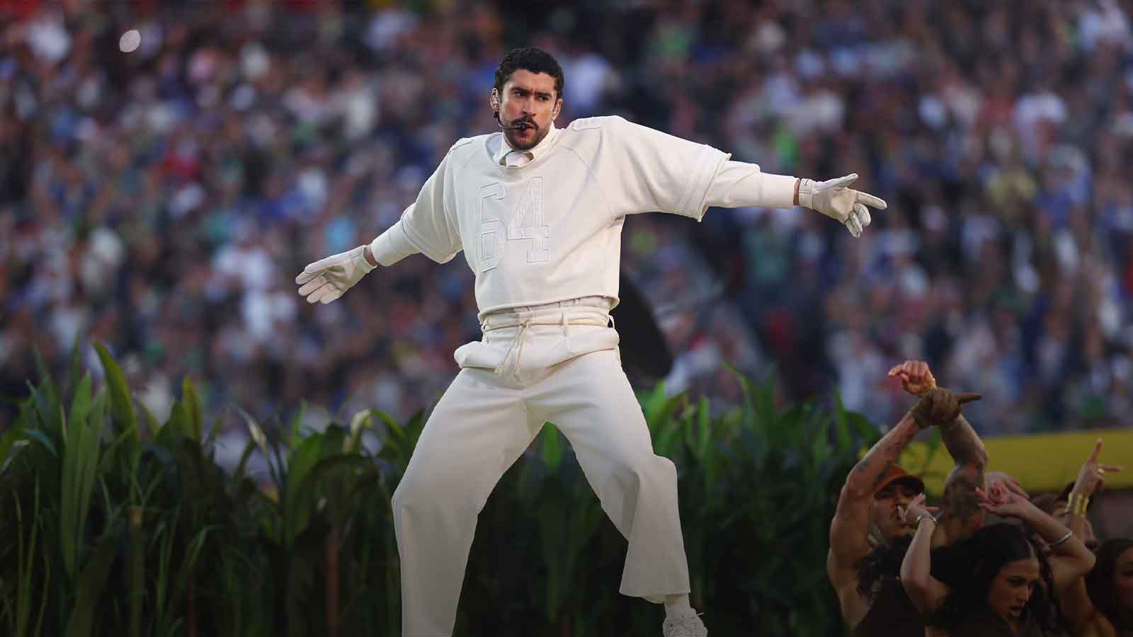 Bad Bunny sends message of unity with emphatic spiked football