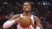 Los Angeles Clippers guard Bennedict Mathurin (9) holds the ball during the first quarter against the Houston Rockets at Toyota Center.
