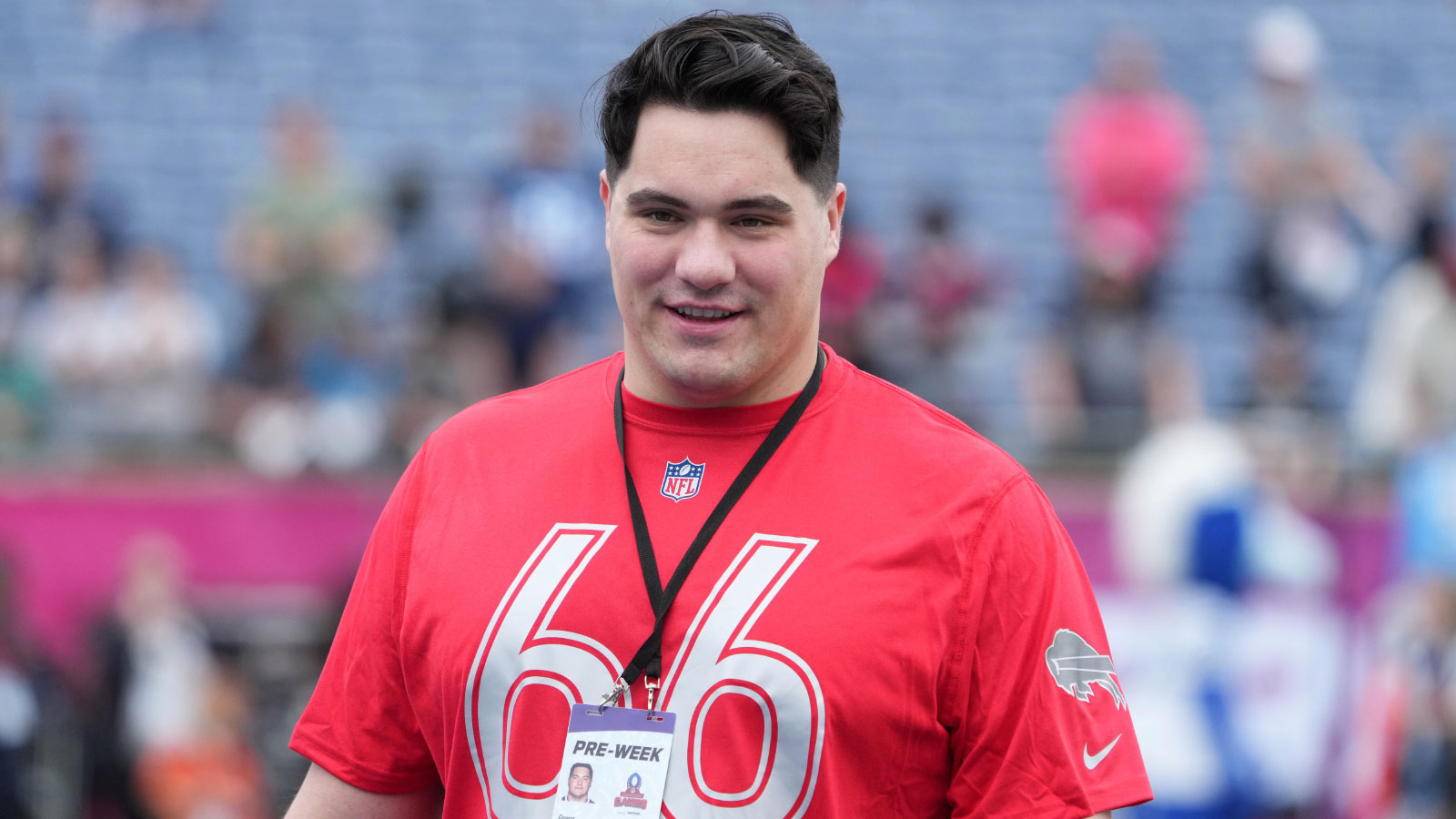 Buffalo Bills center Connor McGovern (66) during AFC Practice for the Pro Bowl Games at Camping World Stadium.
