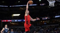 Blazers forward Deni Avdija (8) drives to the basket during the first quarter against the Memphis Grizzlies at FedExForum. Is Deni Avdija playing vs. Grizzlies tonight