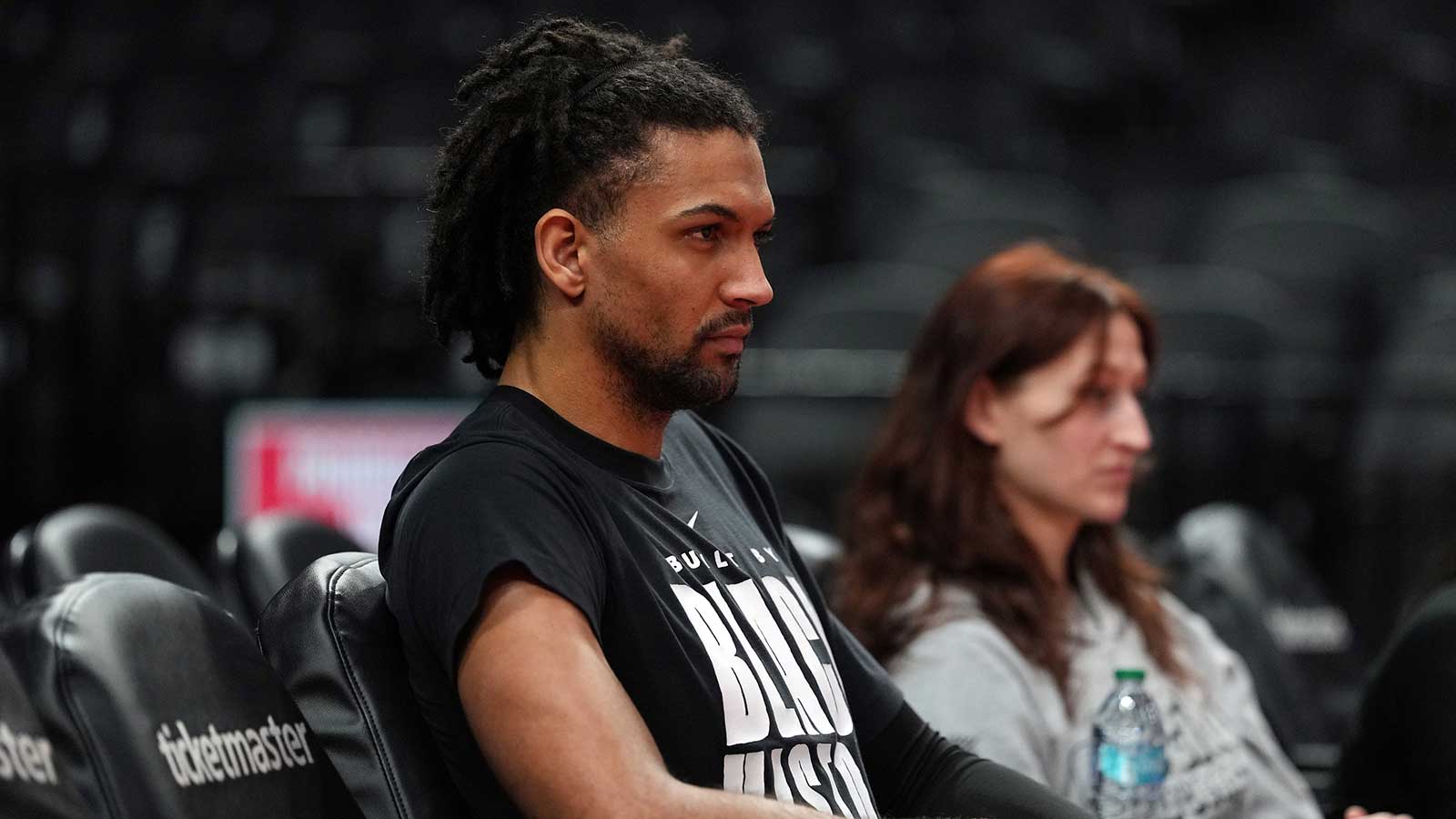 Portland Trail Blazers guard Matisse Thybulle (4) watches from the bench before the game against the Memphis Grizzlies at Moda Center.