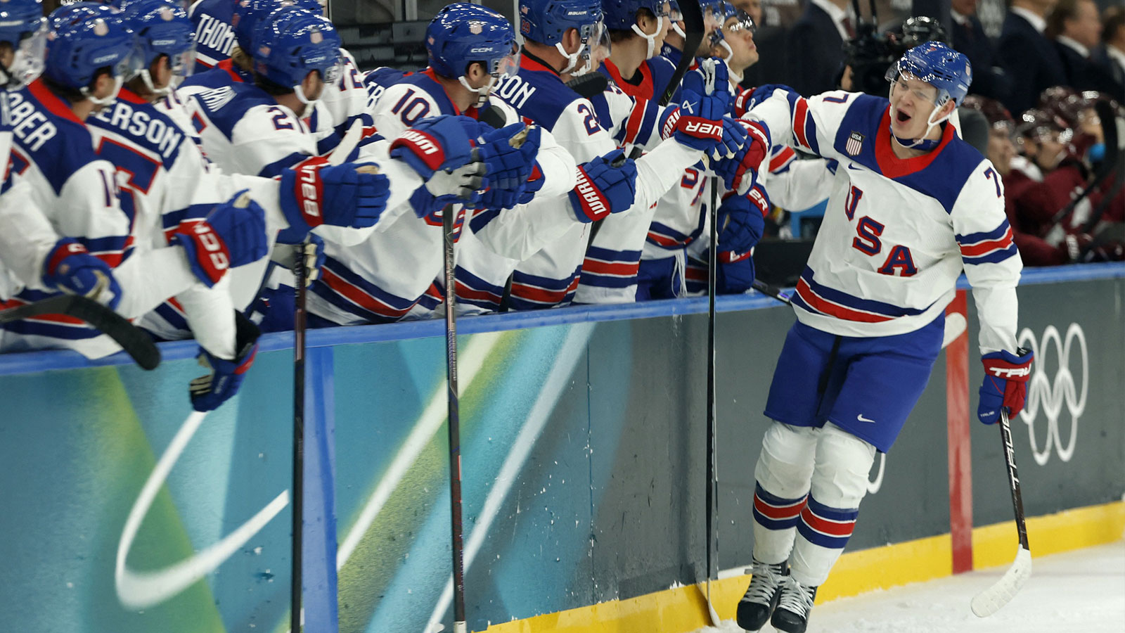 Olympics news: Brady Tkachuk opens scoring for Team USA men’s hockey vs. Latvia