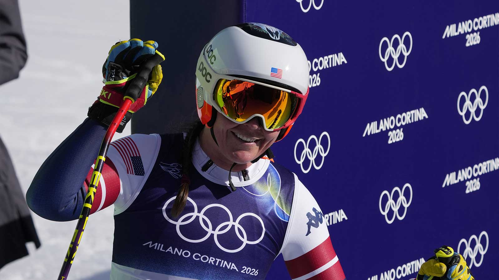 Breezy Johnson reacts to Lindsey Vonn’s brutal injury after following in her Olympic gold footsteps