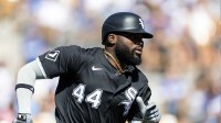 Chicago White Sox designated hitter Bryan Ramos (44) against the Los Angeles Dodgers during a spring training game at Camelback Ranch-Glendale.