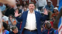 Mississippi Rebels head coach Chris Beard reacts to a foul during the first half against the Texas Longhorns at Moody Center.