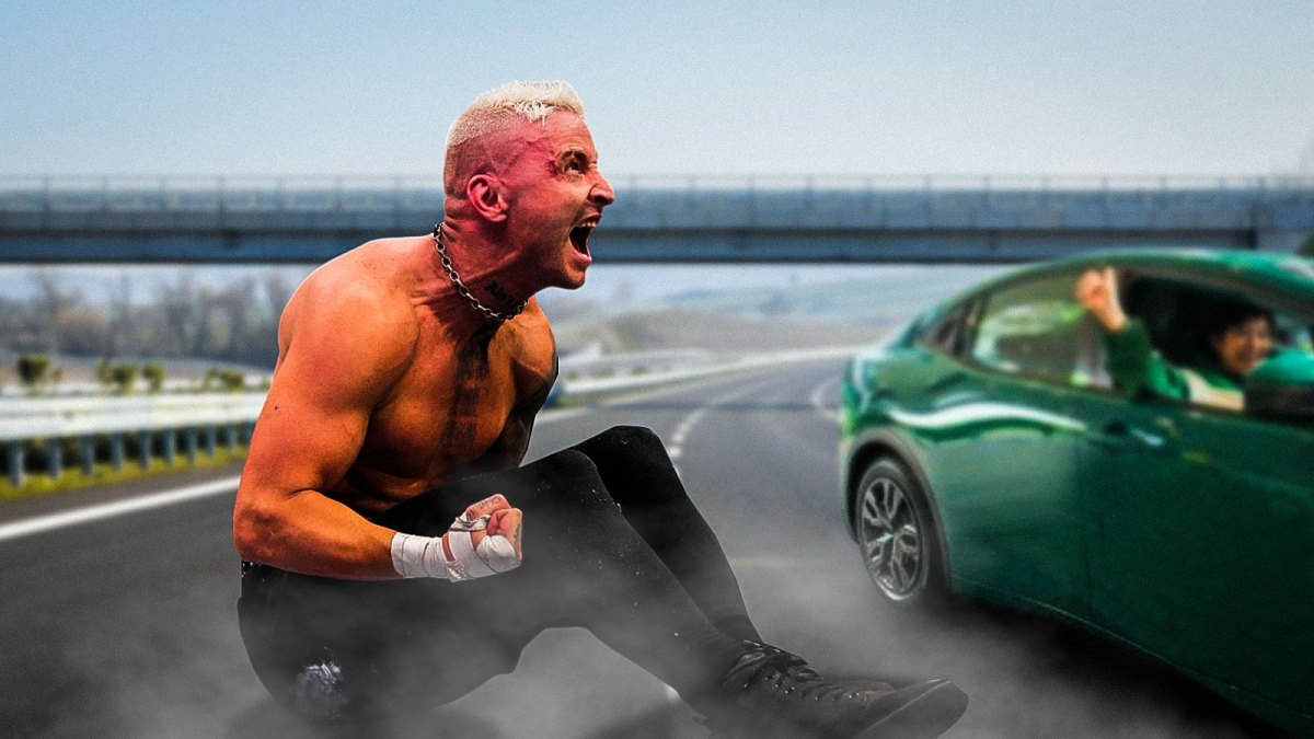 AEW star Darby Allin stranded on a highway
