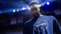Dallas Mavericks forward Anthony Davis (3) stands on the court before the start of the game against the Sacramento Kings at the Golden 1 Center.
