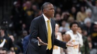 Missouri Tigers head coach Dennis Gates reacts to play against the Texas Longhorns during the second half of the game at Mizzou Arena.