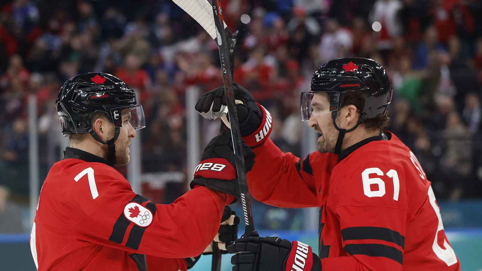 Devon Toews’ goal for Team Canada caps crazy sequence that makes Olympic history