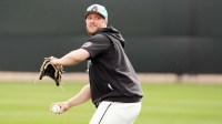 Arizona Diamondbacks pitcher Merrill Kelly (29) during spring training workouts at Salt River Fields