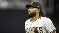 San Diego Padres right fielder Fernando Tatis Jr. (23) comes in from the outfield during the fourth inning against the Cincinnati Reds at Petco Park.