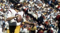 FILE PHOTO; Washington Redskins quarterback Sonny Jurgensen (9) in action against the St. Louis Cardinals at Busch Stadium.