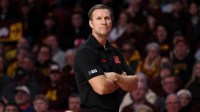 Nebraska Cornhuskers head coach Fred Hoiberg looks on during the first half against the Minnesota Golden Gophers at Williams Arena.