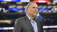 NHL commissioner Gary Bettman looks on before the game between the Dallas Cowboys and the Arizona Cardinals at AT&T Stadium.