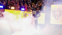 Chicago Bears defensive tackle Gervon Dexter Sr. (99) takes the field prior to an NFC Wild Card Round game against the Green Bay Packers at Soldier Field.