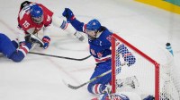 Feb 5, 2026; Milan, Italy; Hilary Knight (21) of Team United States celebrates after scoring a goal against Team Czechia in women's ice hockey Group A play during the Milano Cortina 2026 Olympic Winter Games at Milano Rho Ice Hockey Arena. Mandatory Credit: James Lang-Imagn Images
