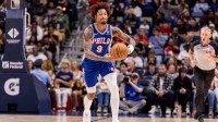 Philadelphia 76ers guard Kelly Oubre Jr. (9) passes the ball against the New Orleans Pelicans during the first half at Smoothie King Center.