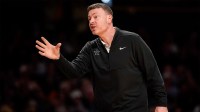 Vanderbilt coach Mark Byington works with his team against Tennessee during the second half at Memorial Gym in Nashville, Tenn., Saturday, Feb. 21, 2026.