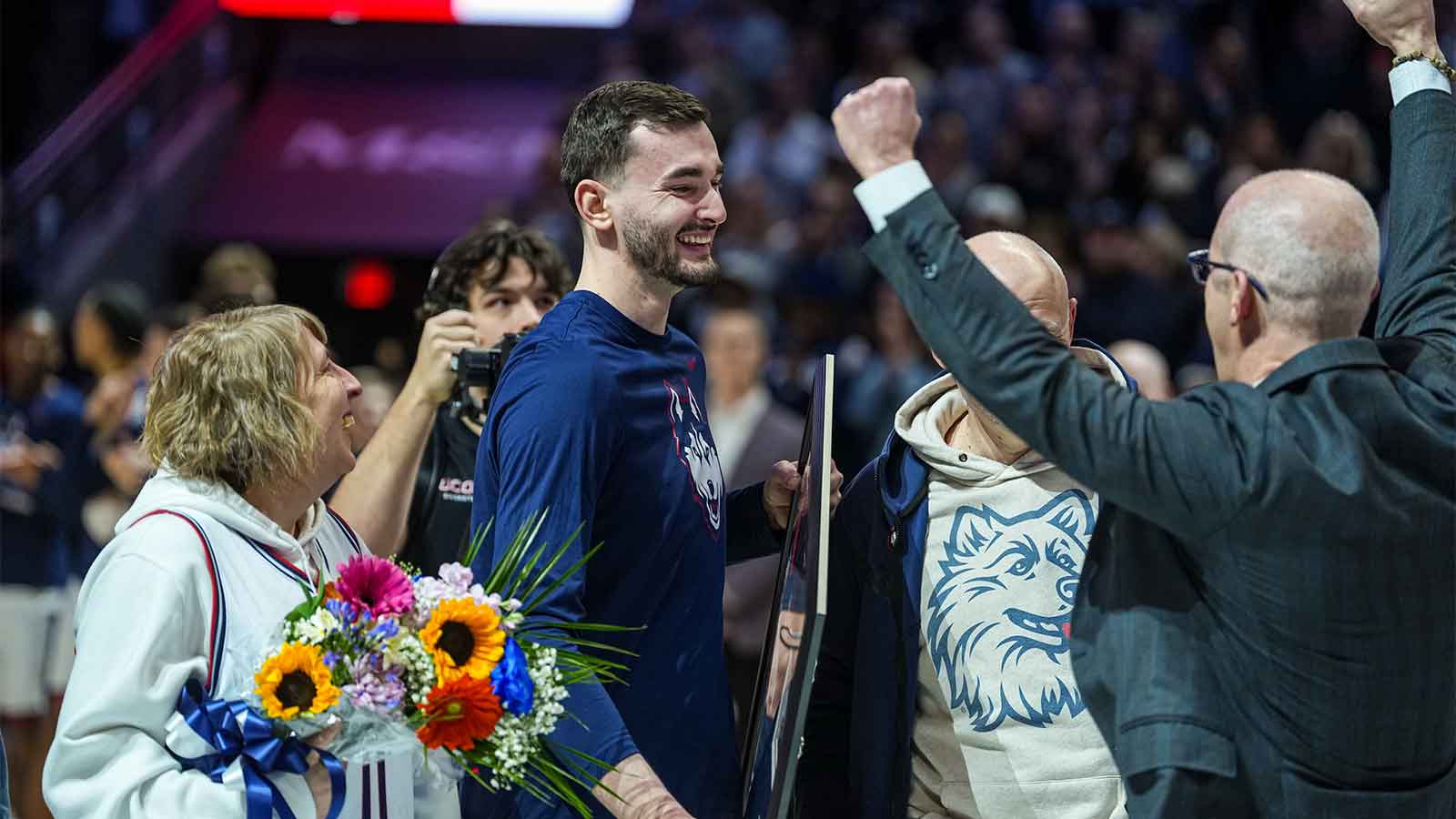Alex Karaban gets honored by UConn ahead of clash with Seton Hall