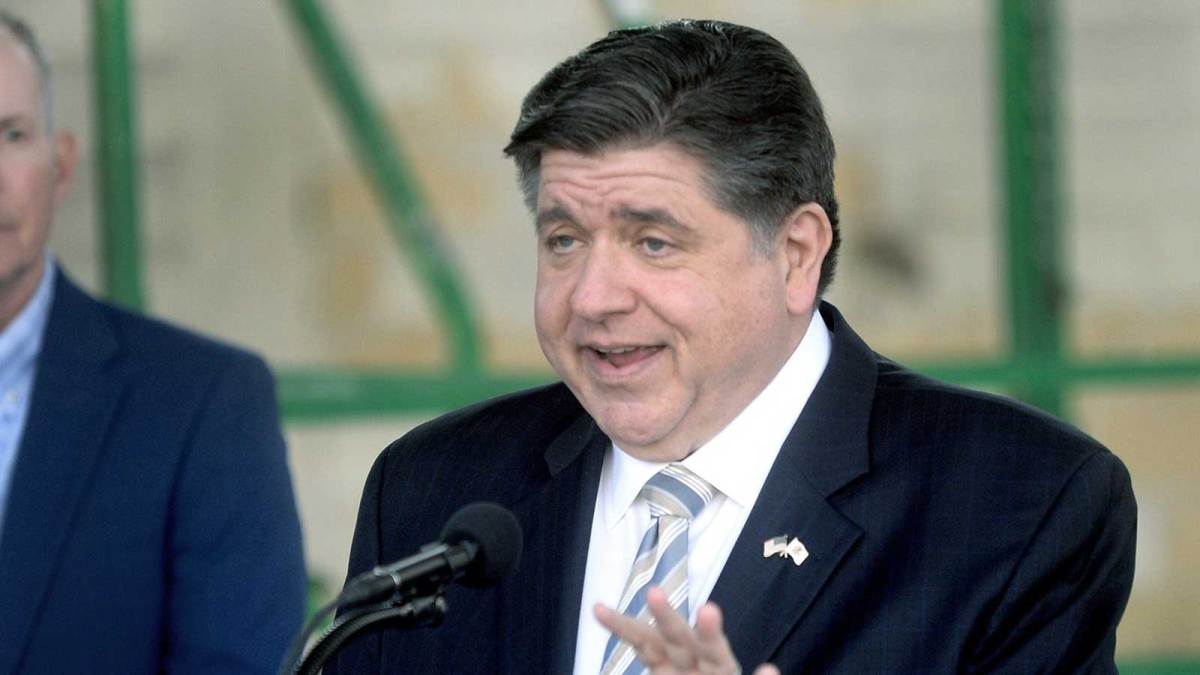 Gov. JB Pritzker speaks at the old Pillsbury plant Thursday, Oct. 30, 2025.