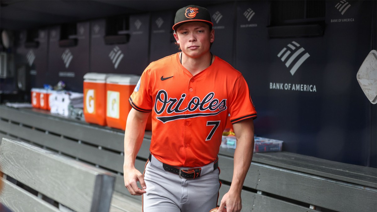 Baltimore Orioles second baseman Jackson Holliday (7) at Yankee Stadium.