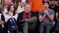 James Dolan at a New York Knicks game at Madison Square Garden.