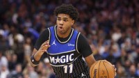 Orlando Magic guard Jase Richardson (11) controls the ball against the Charlotte Hornets in the second quarter at Kia Center.