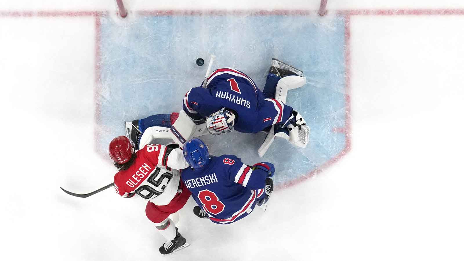 Team USA fans blast Jeremy Swayman after 2nd bad Olympics goal vs. Denmark