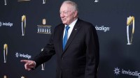 Jerry Jones on the NFL Honors Red Carpet before Super Bowl LX at Palace of Fine Arts.