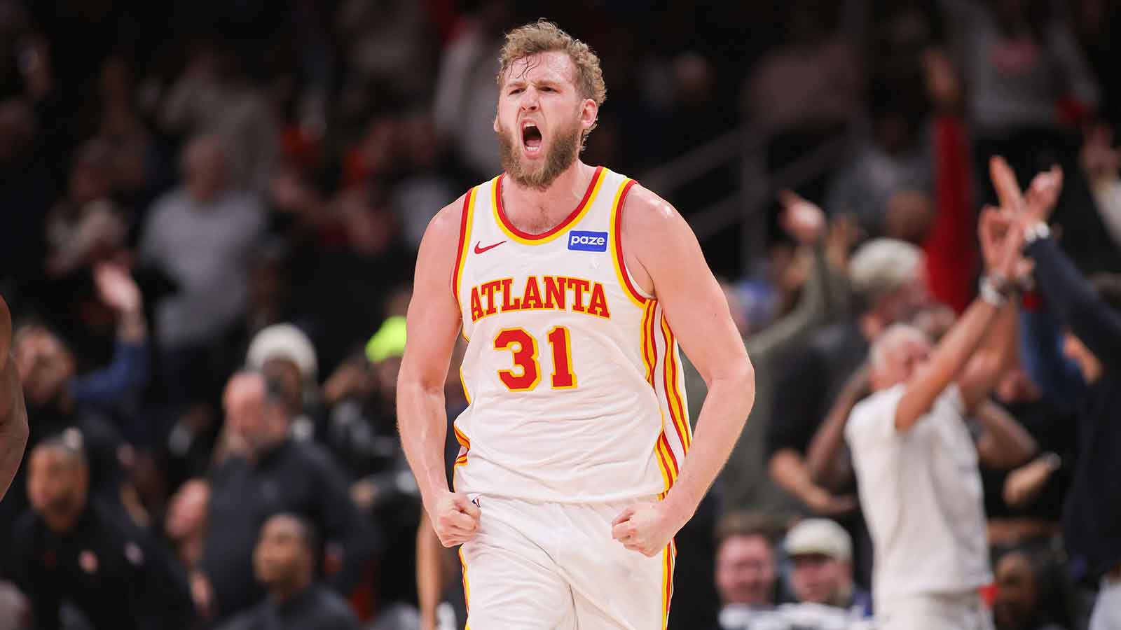 Jock Landale describes ‘fun’ experience starting for the Hawks after being traded