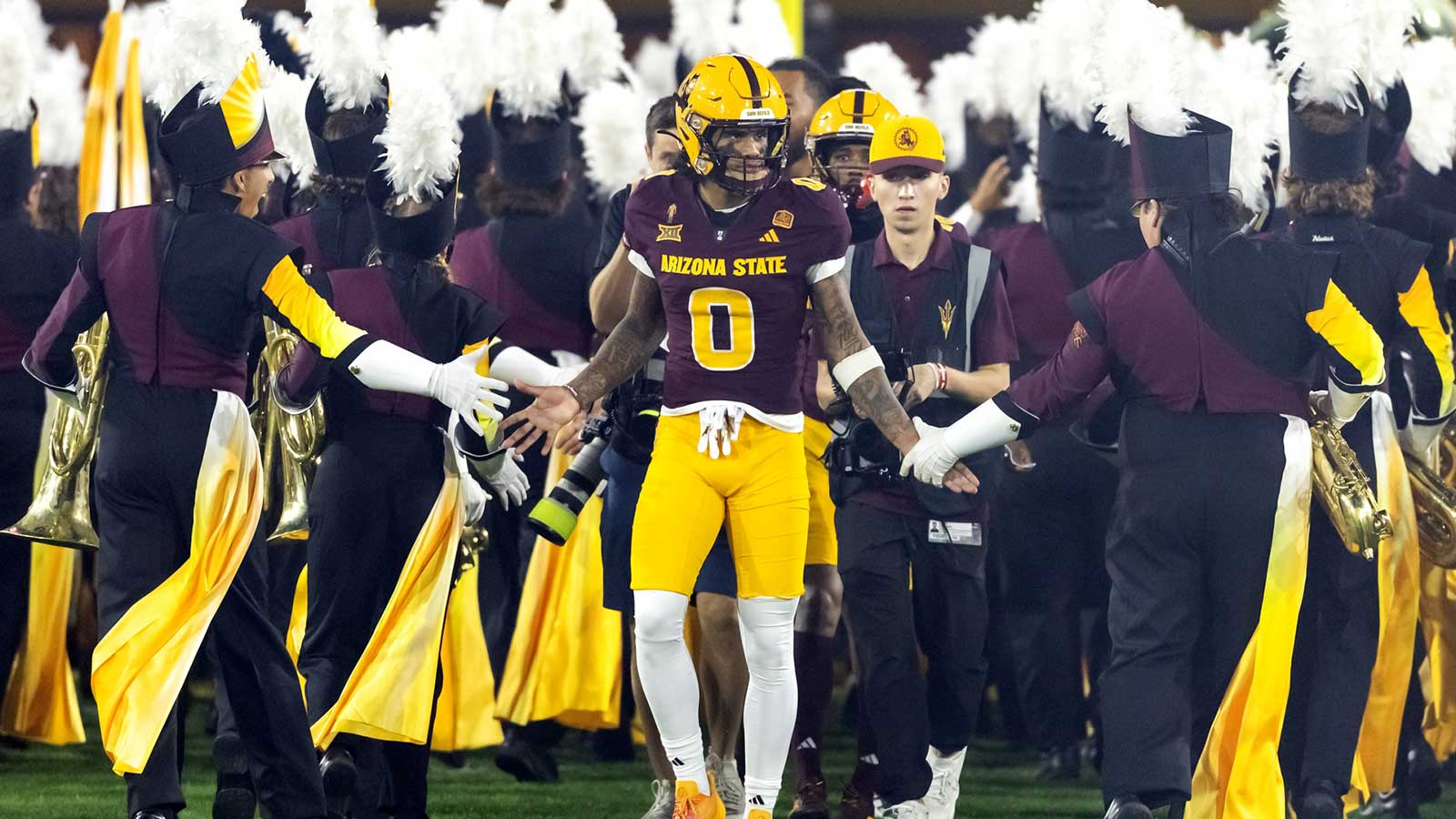Arizona State Sun Devils wide receiver Jordyn Tyson (0) against the Arizona Wildcats during the 99th Territorial Cup at Mountain America Stadium.