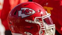 A general view of a Kansas City Chiefs helmet during the game against the Indianapolis Colts at GEHA Field at Arrowhead Stadium.