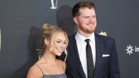 Katie Hoofnagle and Seattle Seahawks quarterback Sam Darnold at the NFL Honors.