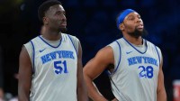 Knicks forward Mohamed Diawara (51) and forward Guerschon Yabusele