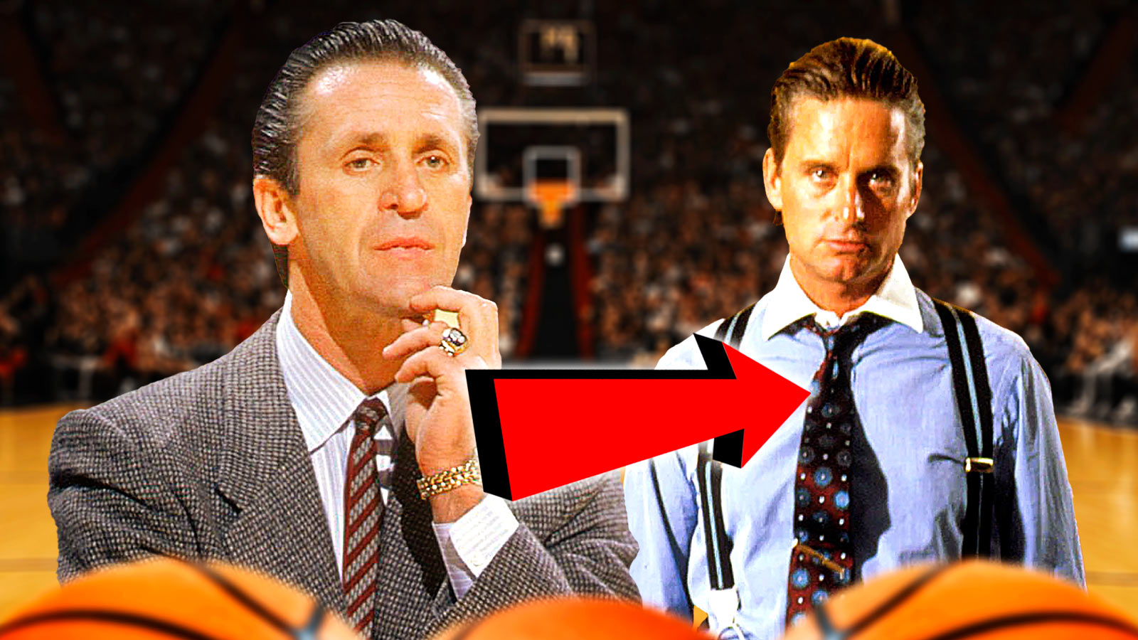 Michael Douglas pays tribute to Lakers legend Pat Riley with Gordon Gekko hairdo confession