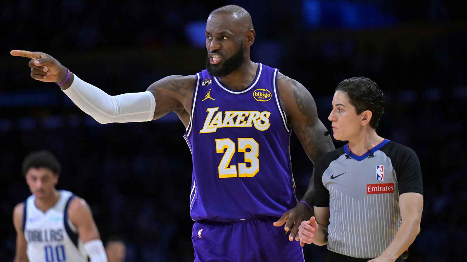 LeBron James catches stray from Ron Harper on sons playing in the NBA