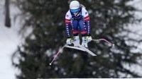 Lindsey Vonn of the United States during women's alpine skiing downhill training the Milano Cortina 2026 Olympic Winter Games at Tofane Alpine Skiing Centre