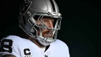 Las Vegas Raiders defensive end Maxx Crosby (98) in the tunnel against the Philadelphia Eagles at Lincoln Financial Field.