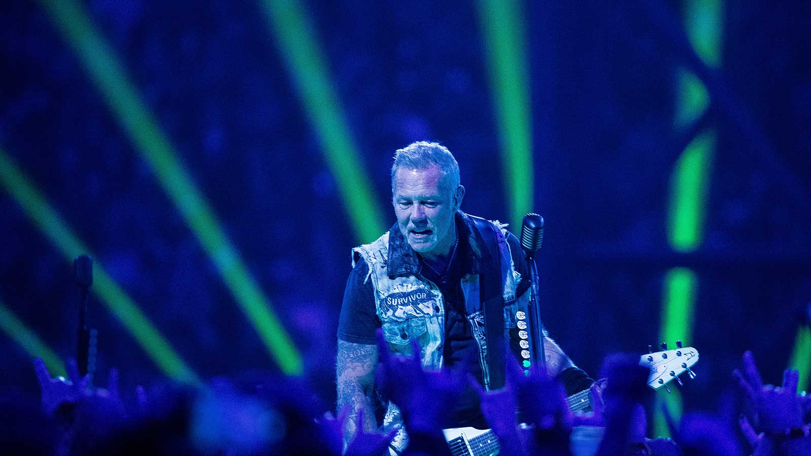 Metallica's James Hetfield performing in 2023.