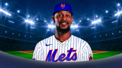 Byron Buxton photoshopped in Mets jersey (include jersey number)