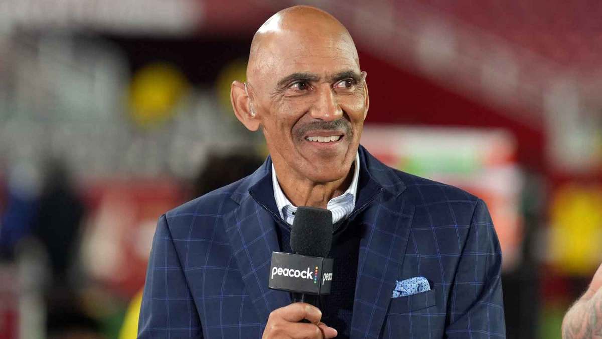 NBC Sports commentator Tony Dungy after the game between the San Francisco 49ers and the Atlanta Falcons at Levi's Stadium.