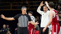 Nebraska head coach Fred Hoiberg reacts during a Big Ten basketball game against the Iowa Hawkeyes Feb. 17, 2026 at Carver-Hawkeye Arena in Iowa City, Iowa.