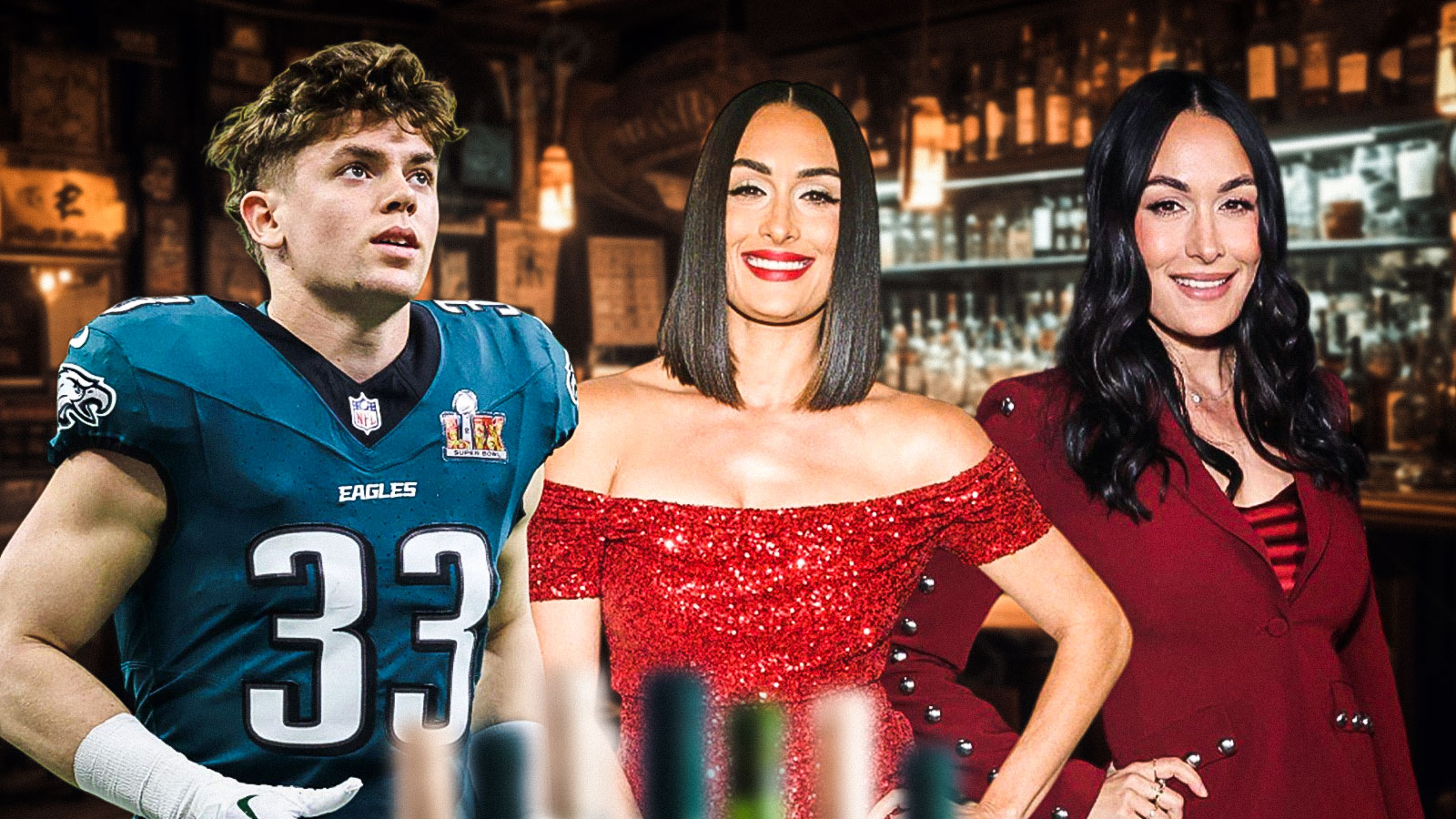 Nikki Bella’s twin Brie bartends with Cooper DeJean amid dating rumors