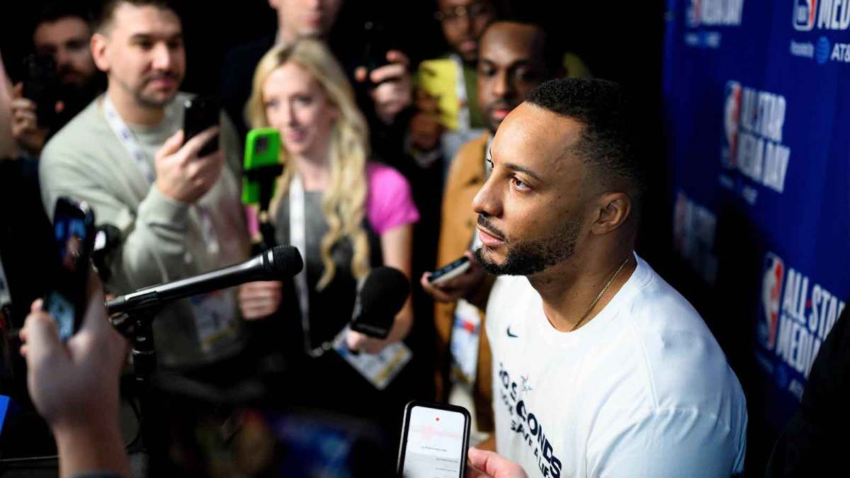 Norman Powell speaks during interviews at media day at Intuit Dome. Mandatory Credit: William Liang-Imagn Images