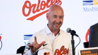 Craig Albernaz is introduced as the new Baltimore Orioles manager at Warehouse Bar.
