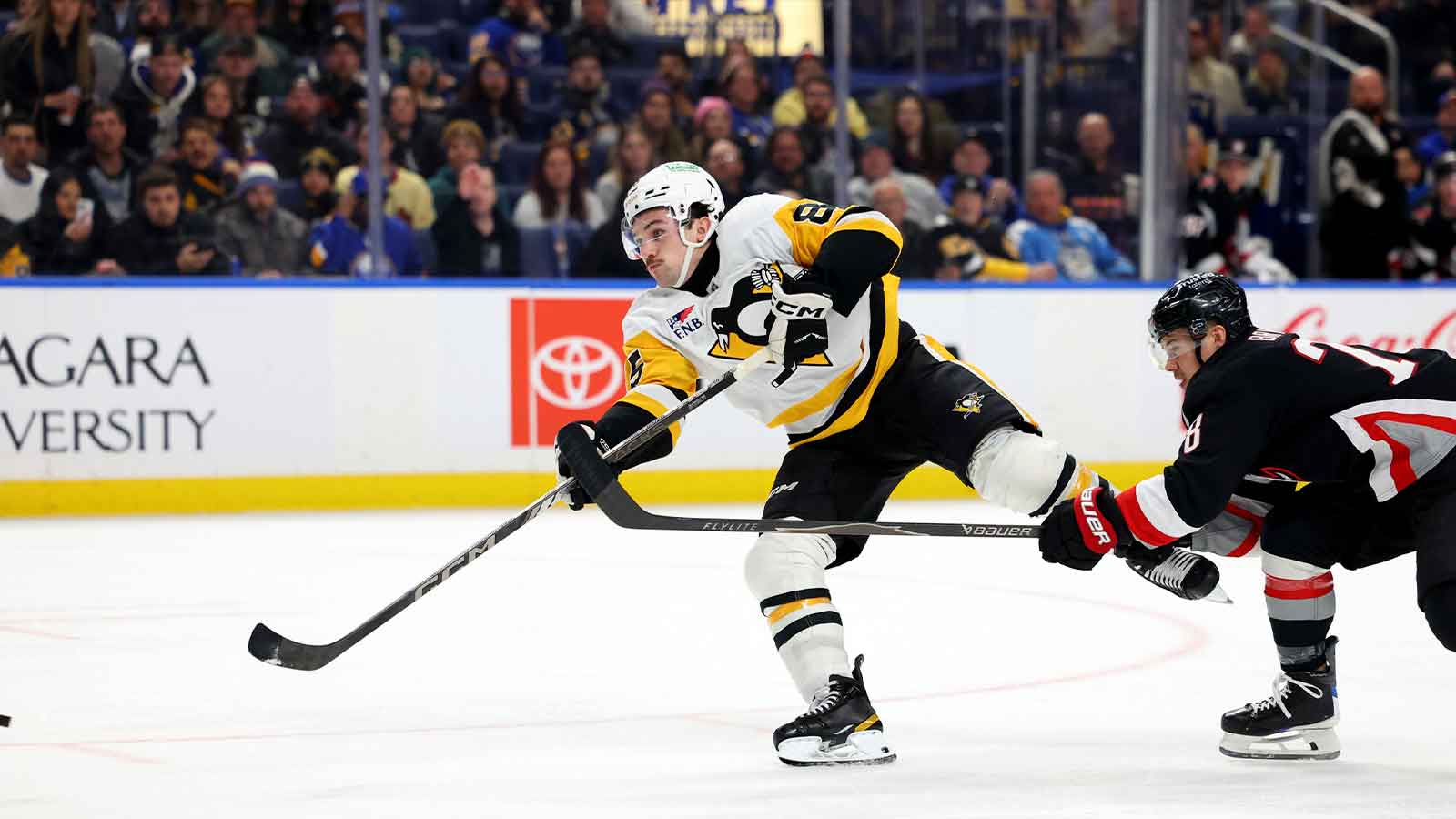 Penguins’ Avery Hayes stunningly scores first NHL goal on first shot in debut