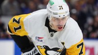 Pittsburgh Penguins center Evgeni Malkin (71) waits for the face-off against the Buffalo Sabres at KeyBank Center.